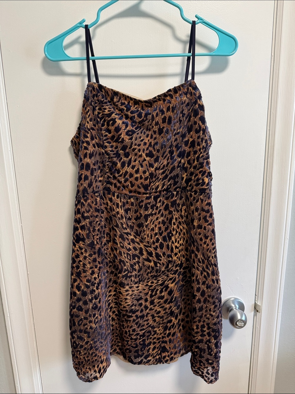 Lulu's Brown & Black Leopard Print Mini Slip Dress